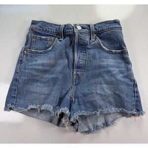 Levi's Women's Blue Denim “Ribcage” Jean Shorts